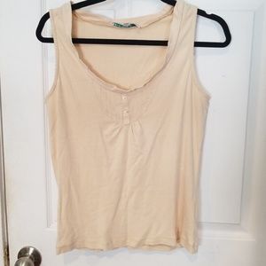 Beige sleeveless top